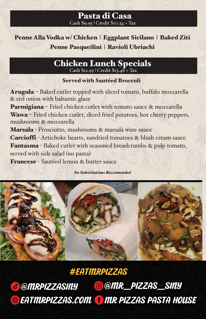 Lunch menu page 3