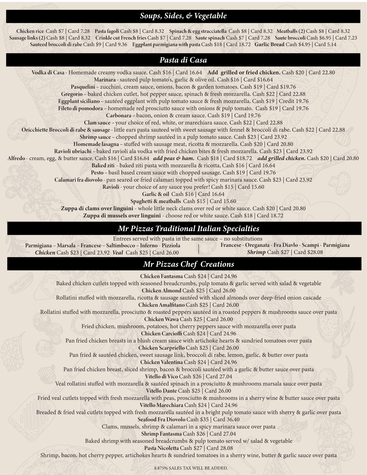 MR PIZZA DINNER MENU PAGE 3